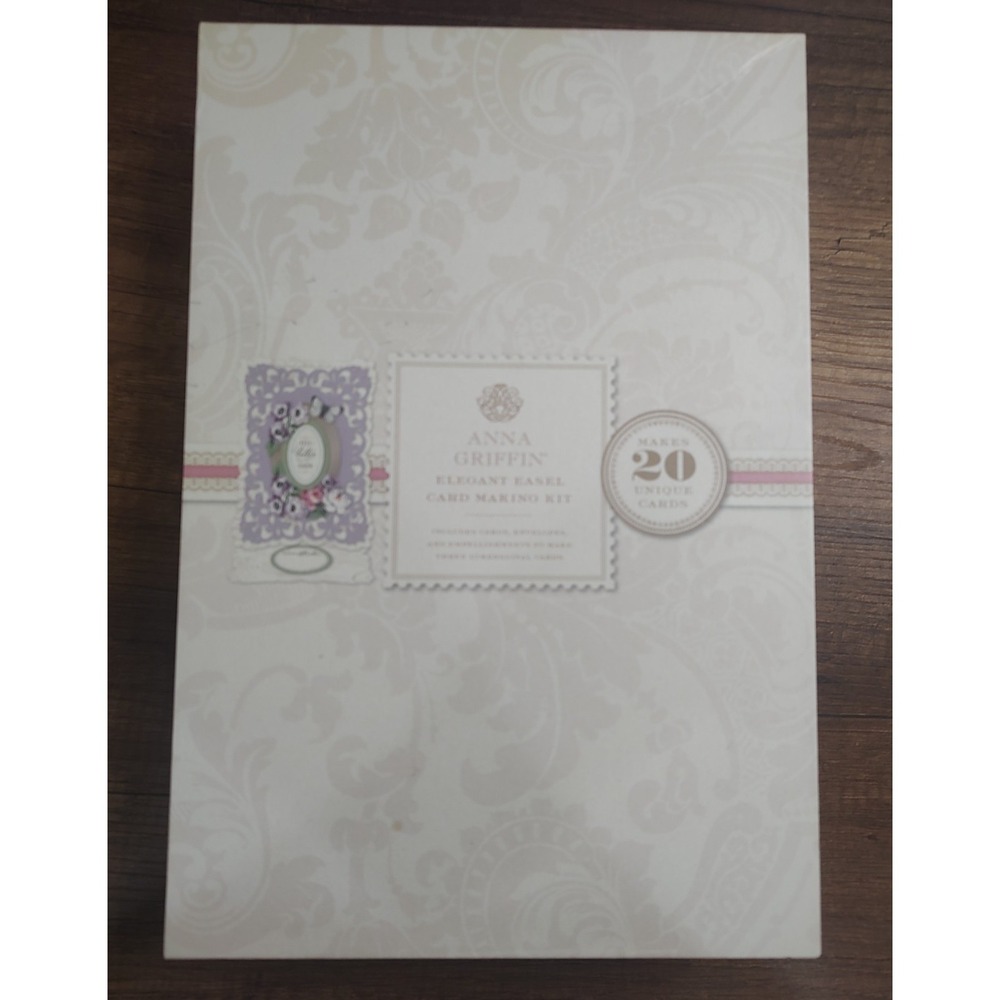ANNA GRIFFIN ELEGANT EASEL CARD MAKING KIT 2018 Open Box 20 CARDS